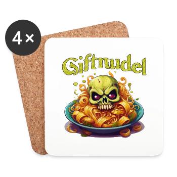Giftnudel - Untersetzer (4er-Set) - Weiß - Vorne
