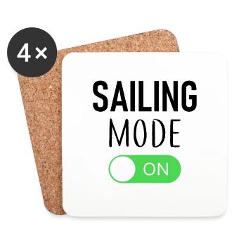 Sailing Mode On - Sailboat - Sailing - Sailor - Coasters (set of 4) - white - Front