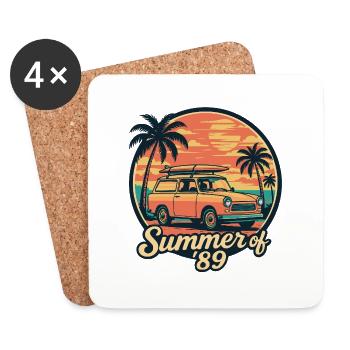 Summer of '89 - Untersetzer (4er-Set) - Weiß - Vorne