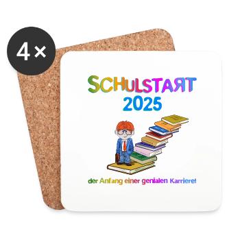 Start of school in 2025 - Coasters (set of 4) - white - Front