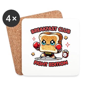Kawaii Toast Meme – Breakfast Club Fighter Edition - Untersetzer (4er-Set) - Weiß - Vorne