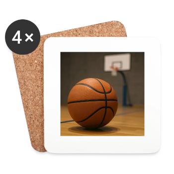 Sports - Basketball - Dessous de verre (lot de 4) - blanc - Devant
