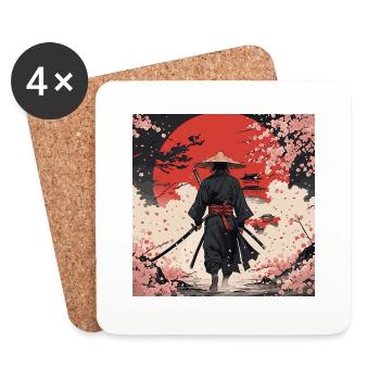 Urban Asia Vibes Stylische Motive & Symbole - Untersetzer (4er-Set) - Weiß - Vorne