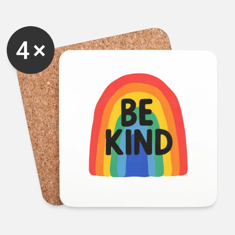 Be Kind - Untersetzer (4er-Set) - Weiß