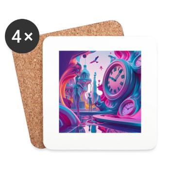 Hypersurréalisme - Dessous de verre (lot de 4) - blanc - Devant