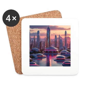 Kunst - Untersetzer (4er-Set) - Weiß - Vorne