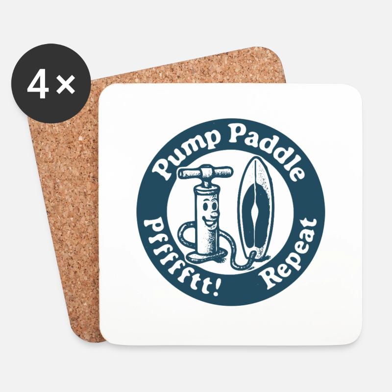 Stand Up Paddling, Stand Up Paddle, SUP Paddler, - Untersetzer (4er-Set) - Weiß
