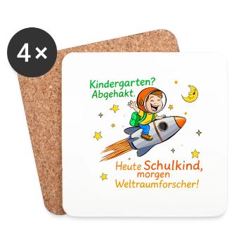 Mission School Child - Coasters (set of 4) - white - Front