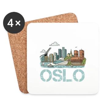 Oslo City - Coasters (set of 4) - white - Front