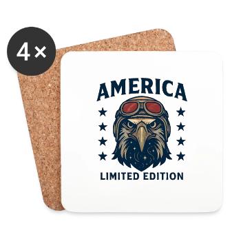 Eagle Pilot America Limited Edition - Dessous de verre (lot de 4) - blanc - Devant