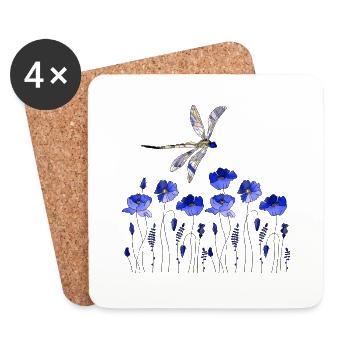 Dragonfly - Coasters (set of 4) - white - Front