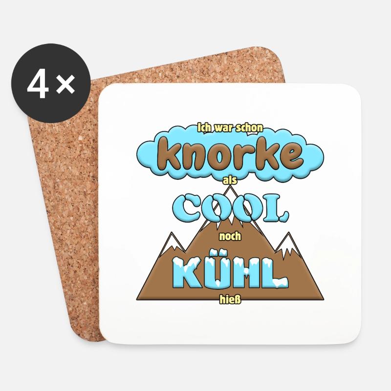 Knorke ist cool - Untersetzer (4er-Set) - Weiß