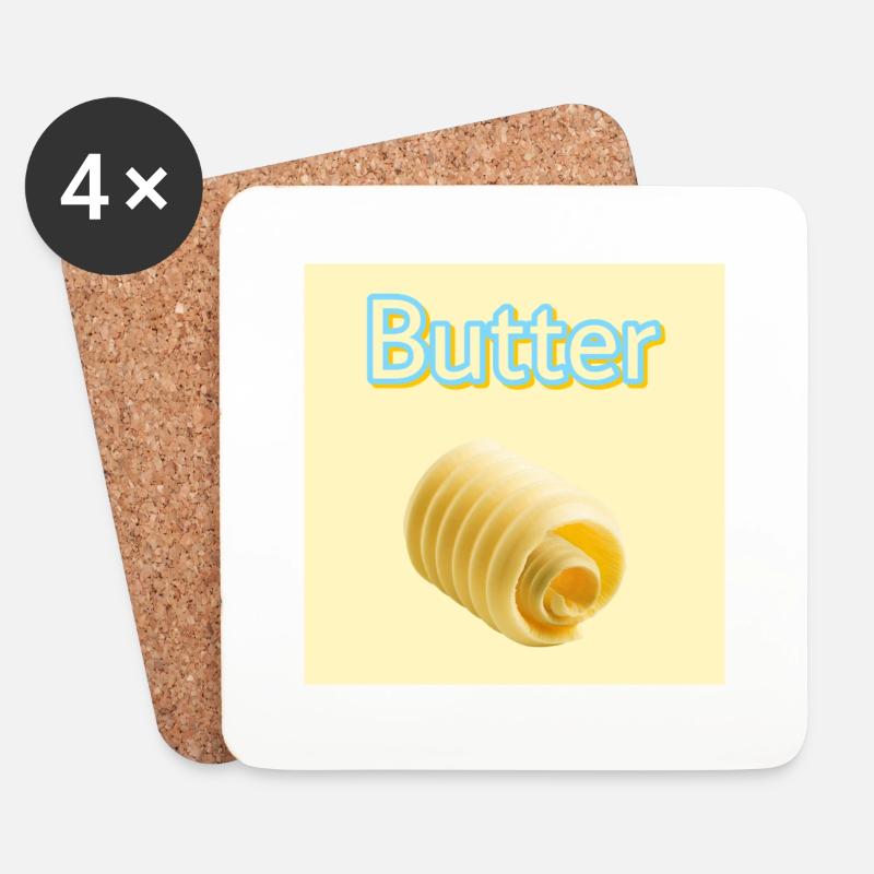Butter - Untersetzer (4er-Set) - Weiß