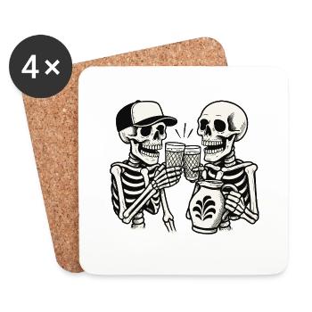 Bembel Buddys - Untersetzer (4er-Set) - Weiß - Vorne