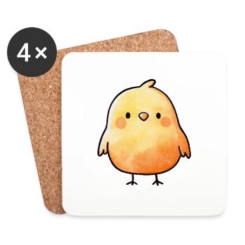 Chick, a cute children's gift - Coasters (set of 4) - white - Front