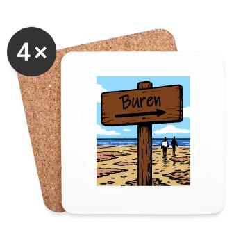 Buren Ameland Resort - Coasters (set of 4) - white - Front