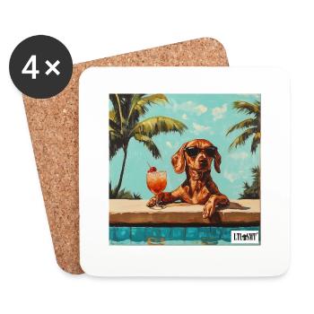 Pool Boy - Coasters (set of 4) - white - Front