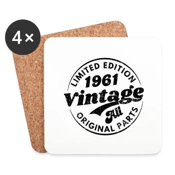 Limited edition 1961 vintage all original parts - Dessous de verre (lot de 4) - blanc - Devant