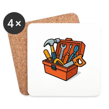 toolbox - Dessous de verre (lot de 4) - blanc - Devant