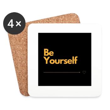 BE YOURSELF Self-Love - Coasters (set of 4) - white - Front