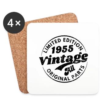 Limited edition 1955 vintage all original parts - Dessous de verre (lot de 4) - blanc - Devant