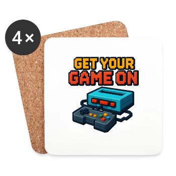 get your game on - Untersetzer (4er-Set) - Weiß - Vorne