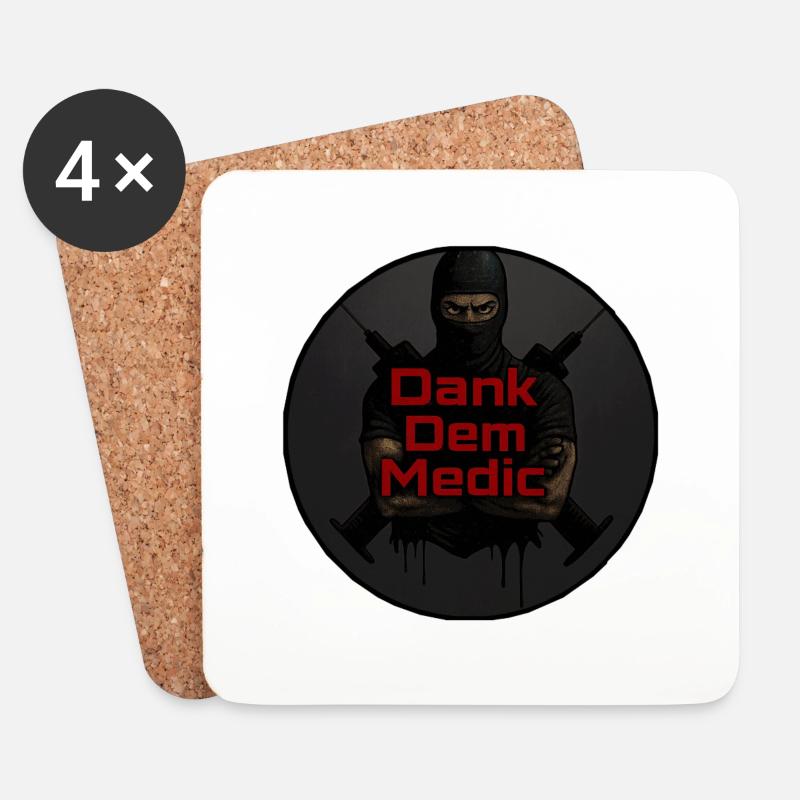Dank Dem Medic - Untersetzer (4er-Set) - Weiß