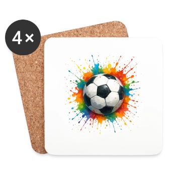 Soccer Soccer Blobs - Coasters (set of 4) - white - Front