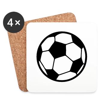 fussball - Untersetzer (4er-Set) - Weiß - Vorne