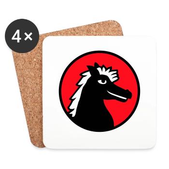 Pferd Hengst Cool Stolz Kerl Reiten Reiter Hobby - Untersetzer (4er-Set) - Weiß - Vorne
