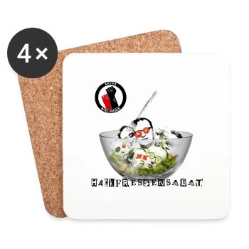 Minced salad - Coasters (set of 4) - white - Front