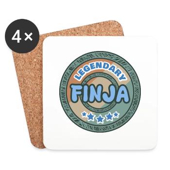 Gift idea Finja - Coasters (set of 4) - white - Front