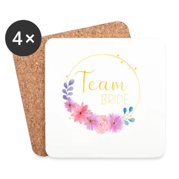 Équipe Bride - Dessous de verre (lot de 4) - blanc - Devant
