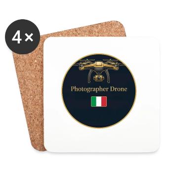 Drone Photographer Italy - Coasters (set of 4) - white - Front