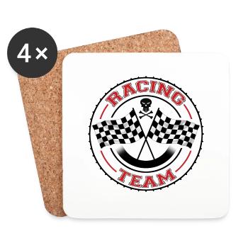 racing team - Coasters (set of 4) - white - Front