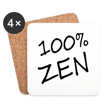 zen - Dessous de verre (lot de 4) - blanc - Devant