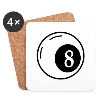 n°8 - Dessous de verre (lot de 4) - blanc - Devant