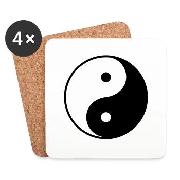 Yin Yang - Coasters (set of 4) - white - Front