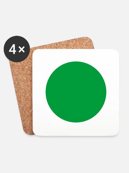 Der Grüne Punkt! - Untersetzer (4er-Set) - Weiß