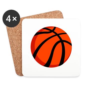 B-Ball - Untersetzer (4er-Set) - Weiß - Vorne