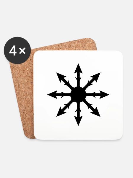 chaos symbol - Untersetzer (4er-Set) - Weiß