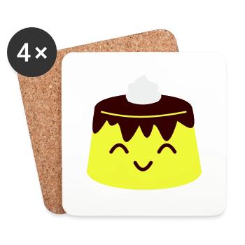 Sanshoku - Purin - Untersetzer (4er-Set) - Weiß - Vorne