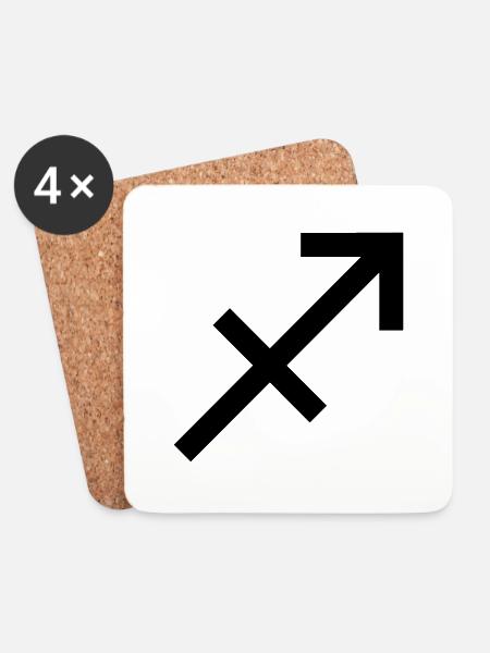 Sagittarius Zodiac Sign - Untersetzer (4er-Set) - Weiß