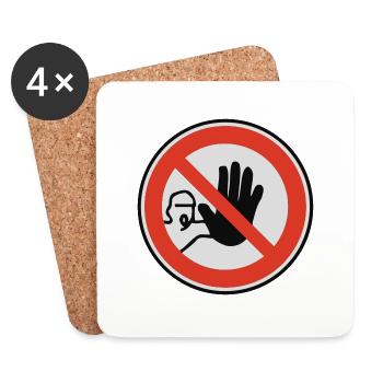 Es Stopp - Untersetzer (4er-Set) - Weiß - Vorne