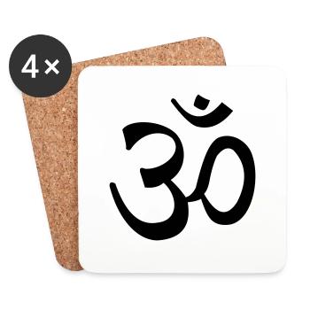 Om - Untersetzer (4er-Set) - Weiß - Vorne