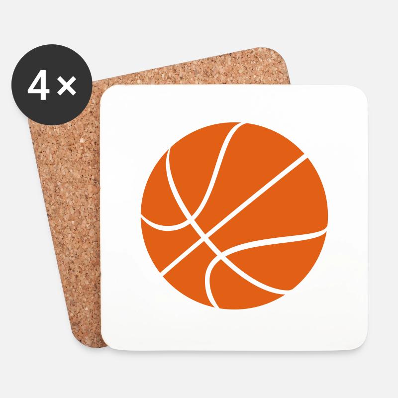 basket ball - Untersetzer (4er-Set) - Weiß