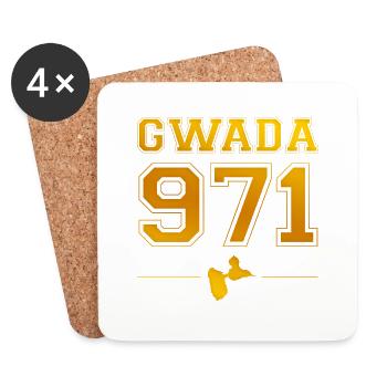 gwada_school_or - Coasters (set of 4) - white - Front