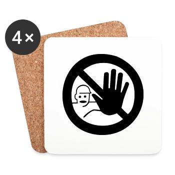 STOP - Coasters (set of 4) - white - Front