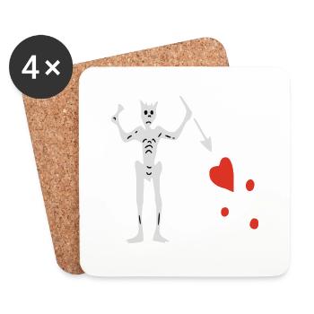 Blackbeard - Coasters (set of 4) - white - Front