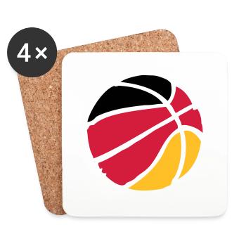 Basket-ball Basketball Basket - Dessous de verre (lot de 4) - blanc - Devant